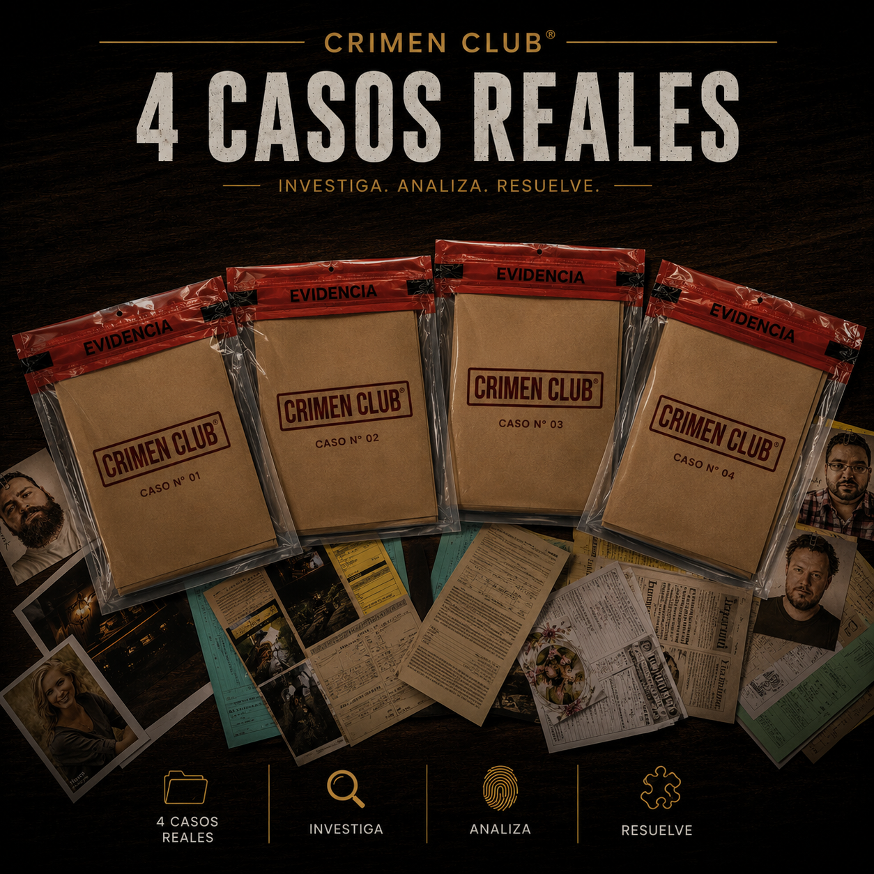 JUEGO DE INVESTIGACIÓN - HOY 4X1 - LLEVATE 4 CASOS REALES