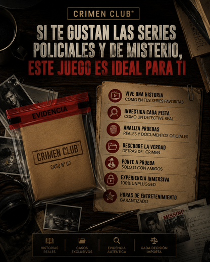 JUEGO DE INVESTIGACIÓN - HOY 4X1 - LLEVATE 4 CASOS REALES
